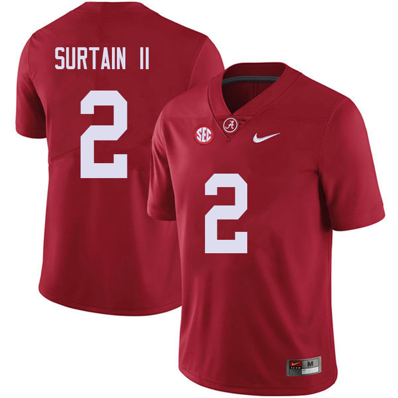 Men #2 Patrick Surtain II Alabama Crimson Tide College Football Jerseys Sale-Red